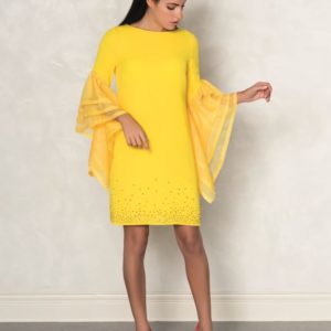 vestido amarillo fiesta