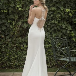 vestido de novia escote espalda