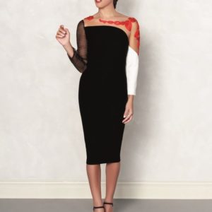 vestido elegante negro para mujer