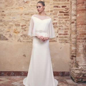 Chal vestido de novia blanco