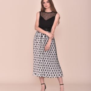 Conjunto falda larga en tonos negros 2020