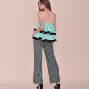 Conjunto fiesta verano pantalón con top con volantes 2020