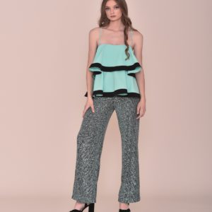 Conjunto fiesta verano pantalón con top con volantes