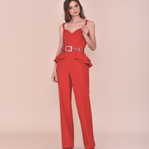 Conjunto pantalón fiesta rojo palabra de honor