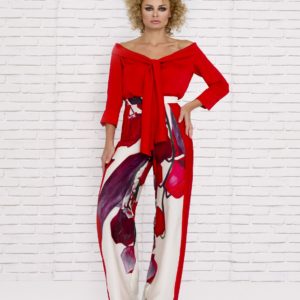 Summer print party trousers