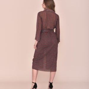 Vestido estilo retro midi 2020 con cinturón