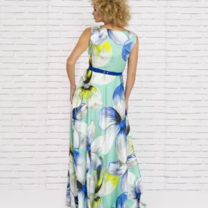 Long summer dress in shades of blue 2020