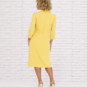 Spring yellow midi dress 2020