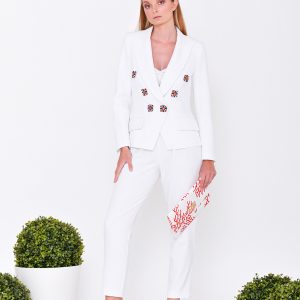 traje chaqueta blanco