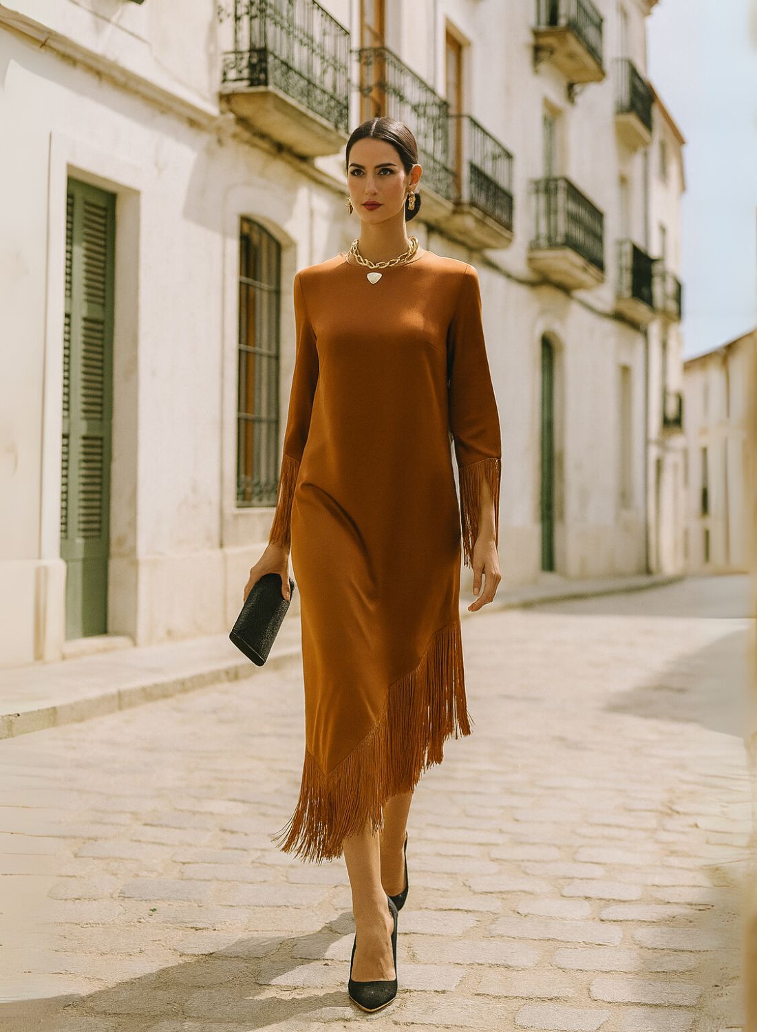 vestido original invitada de otoño