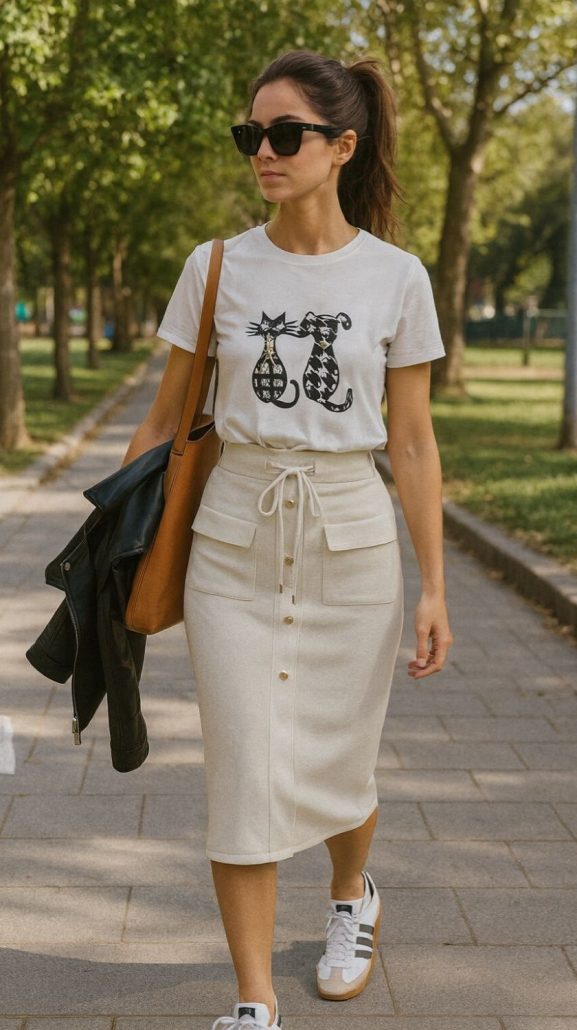 Falda de punto Nuribel: el must-have casual del otoño-invierno